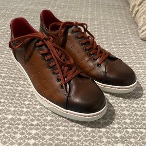 Zelli Russo Burnished Italian Calfskin Sneaker Brown (Size 10.5)